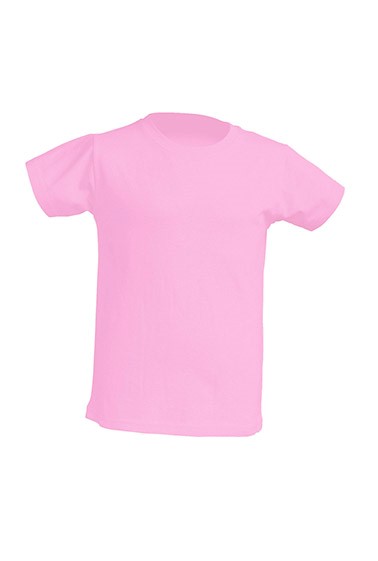 Camiseta infantil manga corta. Costuras laterales. Cuello de lycra. Doble costura en cuello, mangas y bajos. Refuerzo de hombro a hombro. Grey Melange: 85% algodón / 15% poliéster.