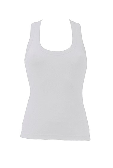 Camiseta personalizada de chica de tirantes.. Espalda diseño natación. Canalé 1x1