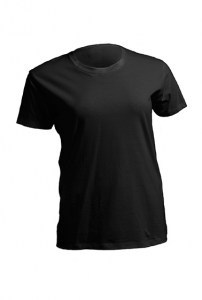 Camiseta personalizada para mujer con Doble costura en las mangas y bajo. Ligeramente entallada, Cuello en canalé.